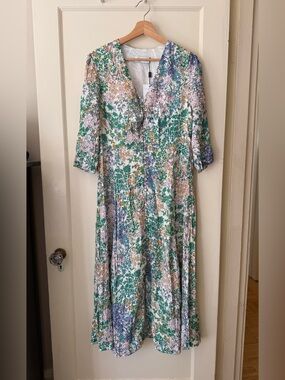 NWT The Fold Lochaline Lined Floral Dress, Size 14 UK/10 US.